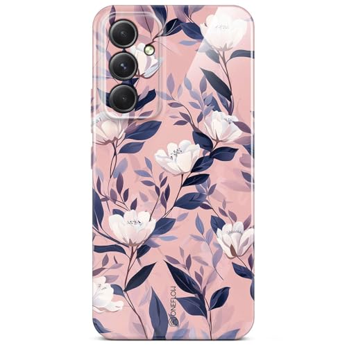 Coque Samsung Galaxy A54 5G anti-rayure appareil photo motif floral blanc
