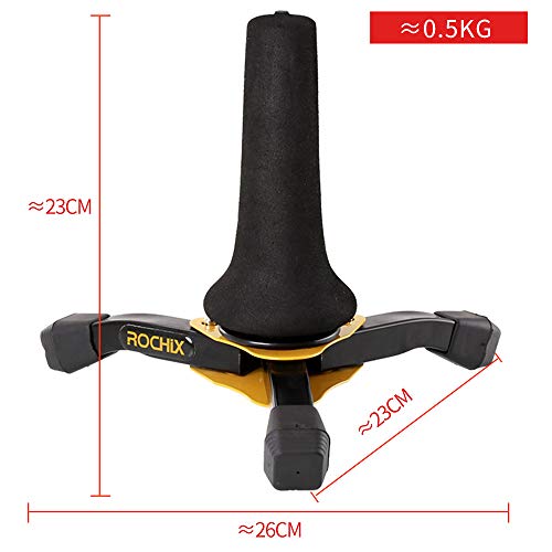 image for ROCHIX 1890 Foldable Portable Soprano Saxophone Sax Stand,Tripod Holde