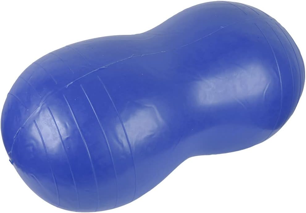 Peanut Shaped Rubber Inflatable Yoga Exercise Ball 75cm x 40cm Blue (id: c44 bd9 88a a69 b2b