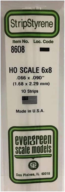 Generic HO Scale Strip 6 x 8 (10 Pieces)