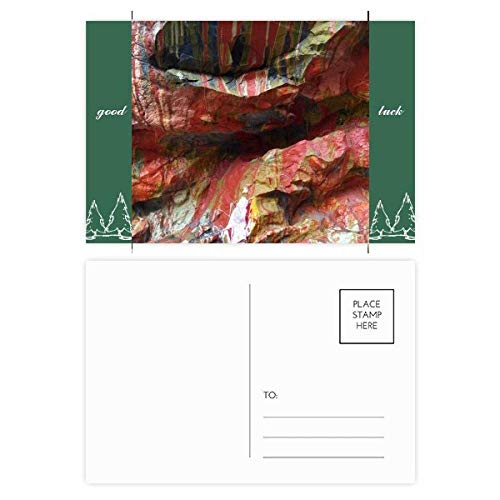 Cartes postales artistiques effet pierre multicolore, un coffret de 20 pièces à offrir