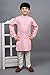 AHHAAAA Kid's Indian Ethnic Sequin Print Embroidery Mirror Work Kurta with Pajama for Boys 518