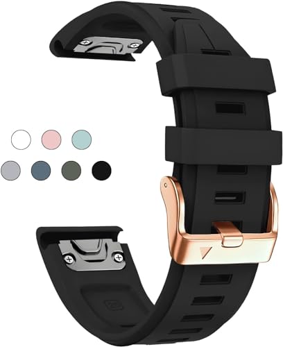 Bracelet de rechange avec boucle or rose fine pour montre connectée Garmin 20mm