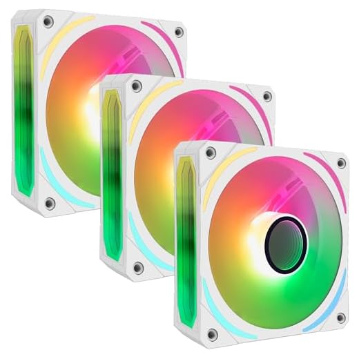 HAW-120 Infinity Mirror RGB Fans - 3 Pack 120mm PC Fans, 12V 4pin PWM & 5V 3pin ARGB Plug - Silent