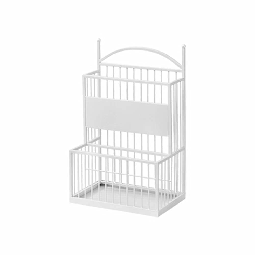 Porte-parapluies en métal blanc au design moderne pour sublimer l'entrée de maison
