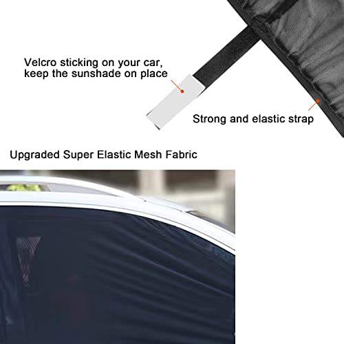 2Pack Mesh Car Window Cover 34" to 43", Window Screen Side Window Car Sun Shade for Camping Overnight Sleeping Baby Feeding, Fit for Most SUVs - Thumbnail 5