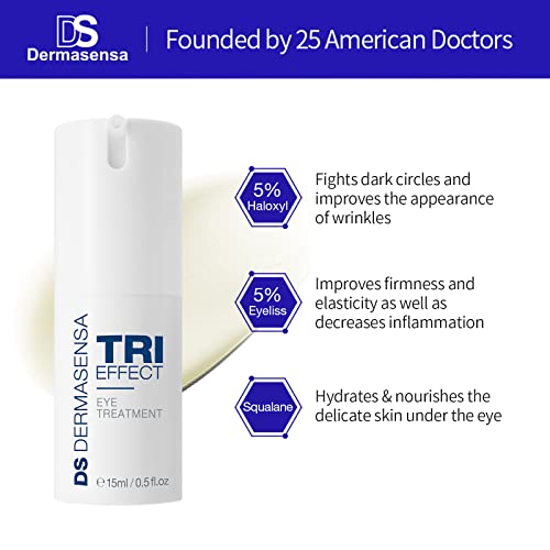 Ds Dermasensa Eye Cream For Under Eye Wrinkles | Under Eye Cream With Eyeliss And Haloxyl For Fine Lines And Reduce Bags And Dark Circles | Dermatologist Tested | Ophthalmologist Approved |0.5 Fl Oz. #TOP1