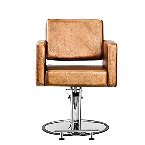 Eastmagic Salon Chair For Hair Stylist Beauty Chair Hydraulic Pump 360 Degrees Swivel With Footrest Gold #TOP1