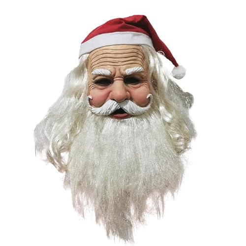 SCGHBK Máscara de anciano realista máscara de Halloween máscara de anciano de látex terrible máscara de abuelo arrugado de Halloween máscara de adulto (J)