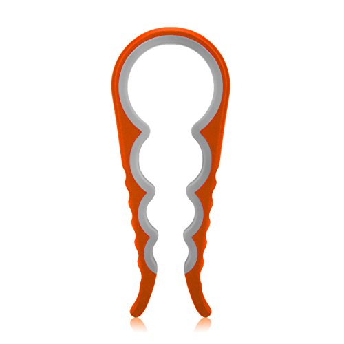 Ouvre-bocal antidérapant, ouvre-boîtes en caoutchouc pour les personnes âgées, 1 Caps et bouteilles Ustensiles , orange Cover