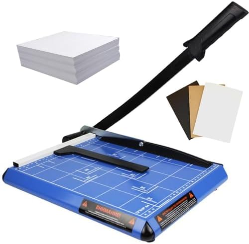 Casa e Cucina, taglierina per Carta A4, taglierina Portatile a ghigliottina con Sicurezza Automatica, Righello Laterale, taglierina Manuale, Taglio 1