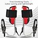 Luocute Tree Climbing Spikes, 1 Pair Climbing Spurs Tree Gear with Straps and Spike Protectors, Adjustable Arborist Equipment for Climbers Fruit Picking, Climb Pitons Aid Gear (Red)