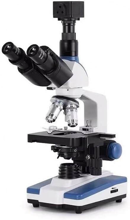 40X-2500X USB Professional Compound Biological Microscope w/Adjutable Mechanical XY 3D Stage for Educational Science Lab Microscope Lens Adapters