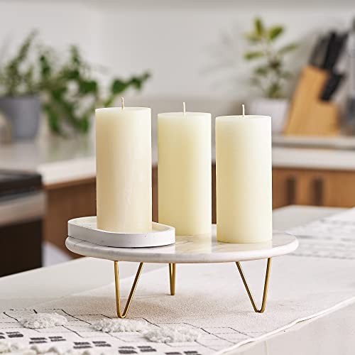 Simply Soson 3X6 Orange Citrus, Peppermint, Lemon Candles Set Of 3 | Scented Pillar Scented Candles For Home Scented | Aromatherapy Candles Gifts For Women | Gift For Mom Odor Eliminating Candle #TOP1