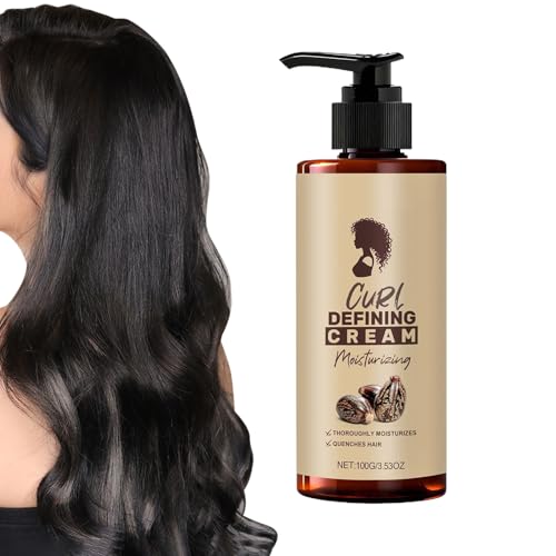 Crema para cabello rizado – 100 ml crema de peinado para mujeres cabello seco – Loción hidratante activador para protección contra la humedad estilo antiefecto – rutina diurna noche mañana Appuntam