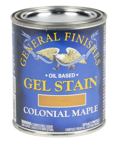 General Finishes Oil Base Gel Stain, 1 Pint, Colonial Maple