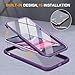 Miracase Glass Case for iPhone 11 6.1 inches, [Built-in Glass Screen Protector] Full Body Shockproof Rubber Bumper Clear Back Phone Case Cover Compatible with iPhone 11 (Purple)
