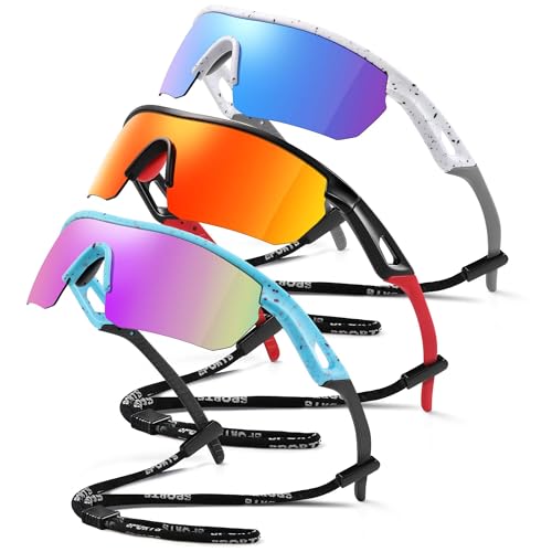 Image of Kids Sunglasses Youth Baseball Sunglasses for Boys Girls 3-12 Polarized Softball Sports Goggles UV Protection
