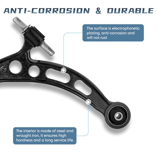 Front Lower Control Arm Assembly Passenger & Driver Left Right Side Suspension Kit Replacement for 1999-2003 Lexus RX300 ES300 Toyota Avalon Camry