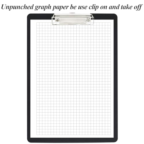 Refil de papel quadriculado não perfurado A5 – Papel milimetrado para fichário/inserções de agenda d