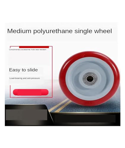 Roulettes robustes en polyuréthane de 4 pouces avec pivot renforcé