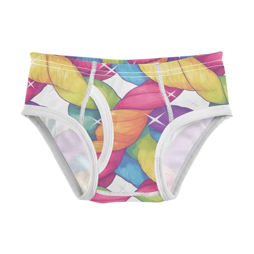 KLL Realistic Knitted Illustration Rainbow Texture Little Boys Soft Underwear Cute Undies