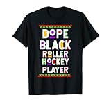 Este diseño afroamericano es ideal para un afroamericano negro. Perfecto para jugadores de hockey sobre ruedas, hockey de pista o hockey cuádruple es un deporte de equipo que jugó en patines. Ideal para BHM o mes de historia negra.