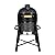 15-inch Ceramic Charcoal BBQ Grill and Smoker, Portable Kamado-Style with Cart in Black