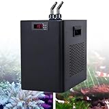 ❤ Essenziale per e acquario: il compressore ad alta efficienza del refrigeratore per acquari fornisce un raffreddamento più rapido e stabile rispetto alle piccole ventole. Può controllare bene la temperatura ideale dell'acqua a 68-78F/20-26°C, necessaria per creare radici sane e un buon raccolto