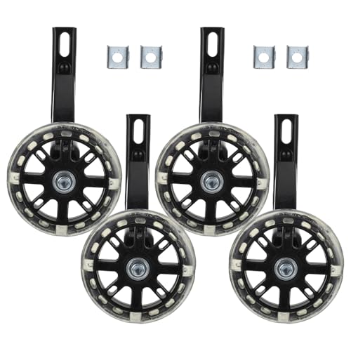 2 Ruedas de Entrenamiento para Bicicletas Infantiles Negro con Soporte Engrosado Sustitución Estable y Seguro para Uso en Carretera de 4.33 Pulgadas miniatura 1