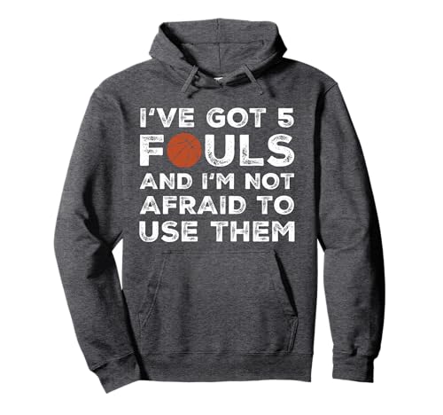 Funny Basketball Player - Hoops 5 Fouls Pullover Hoodie