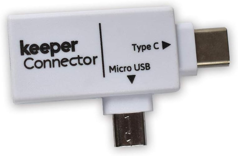 Picture Keeper Connector Portable Micro USB to USB C Adapter for Android Smartphones and Tablets