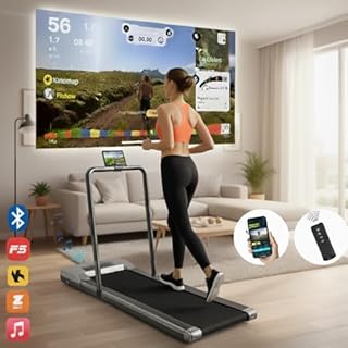 4 in 1 Walking Pad Treadmills for Home, App Stats View, 2.5 HP Quiet Engine 130 kg Capacity, Running Machines Home for Heavy People, Under Desk Treadmill with Handle