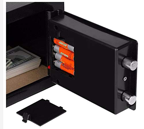 Cofre Digital Eletrônico Aço Com Senha E Chave 27X22X22Cm