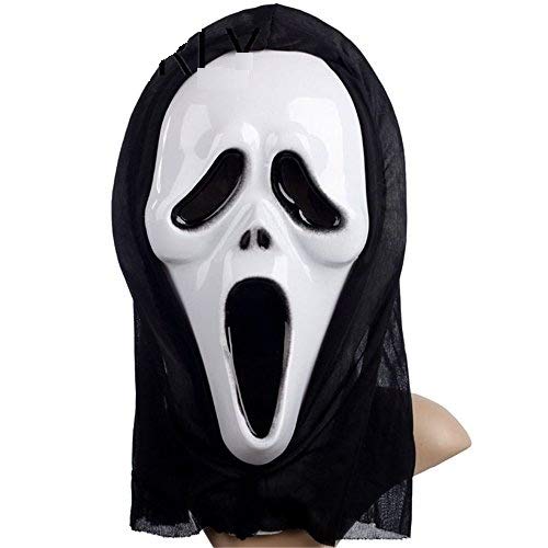 PartyToko Scary Mask skull Ghost Scary Terror Scream Masquerade Party Cosplay Costume black and white (1 Pcs) (B07R5PXK41) Amazon Price History, Amazon Price Tracker