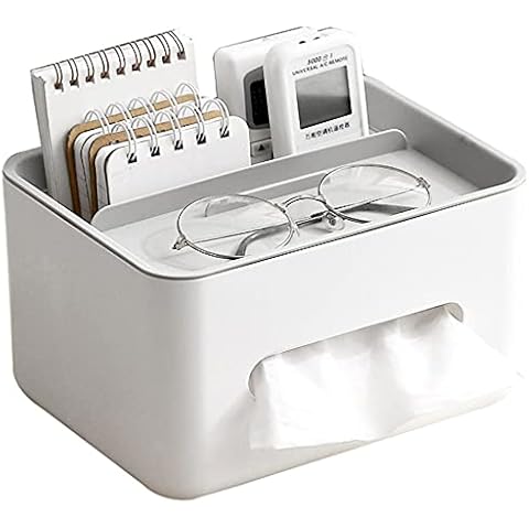 Exing Tissue Box Holder,(1 pcs) Multifunctional Storage Tissue Box Holder-Gray, bedroom decoration napkin dispenser, Tissue Box Cover for home office car Cover