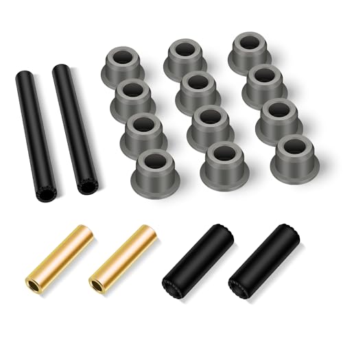 CLUBRALLY Golf Cart Front Leaf Spring and Front Upper A Arm Suspension for Club Car Precedent and 2018-up Tempo Golf Cart, Bushing and Sleeve Kit OEM#102956201, 102288101, 102287601, 102287701