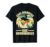 Cool Snowmobile Art For Men Grandpa Snowmobiling Snowmobile T-Shirt