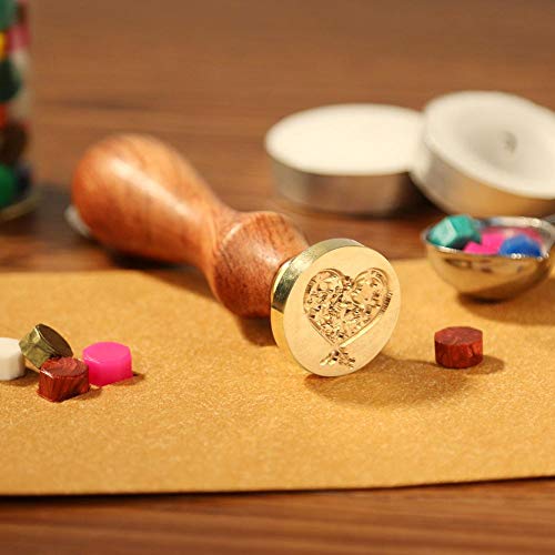 Vintage Timbro Sigillo Ceralacca Modello di Pianta...