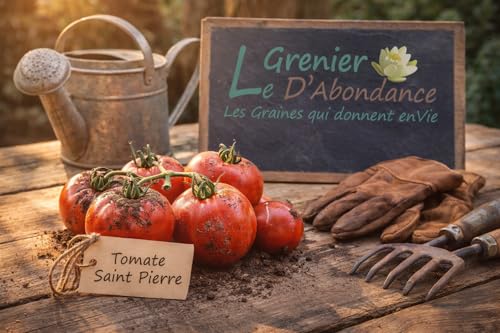 50 graines à semer - Le Grenier d'Abondance -TOMATE Saint Pierre - Solanum Lycopersicum