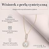 Crystalline Azuria Różowe złoto Biżuteria Symulowana Biała Perła Naszyjnik Kolczyki Bransoletka dla Kobiet Ślub Akcesoria dla Nowożeńców i Druhny Pozłacane 18 kt Różowym Złotem
