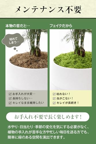 【お手入れ不要、自然な緑】 人工苔 フェイクモス 観葉植物 大容量 200g ジオラマ 盆栽 造花 DIY 装飾 雰囲気 演出 (ミックス) [4]
