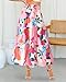 BTFBM Skirts for Women Floral Print Fall Fashion 2026 A Line Elastic High Waist Boho Holiday Maxi Skirt Pockets(Floral Apricot Rose Red, Small)