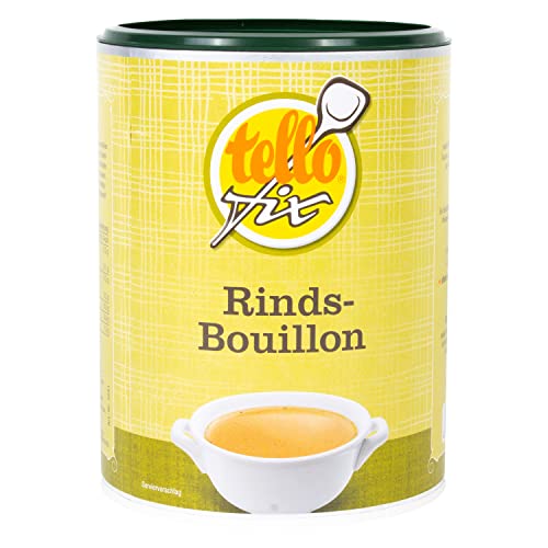 tellofix Rinds-Bouillon - Vielseitige Fleisch-Brühe, als Universal-Würzmittel zum Verfeinern einsetzbar - kalorienarm - 1 x 540 g