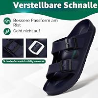 SAGUARO Eva Hausschuhe Herren Pantoletten Damen Leicht Gr.42 – Ansicht 3