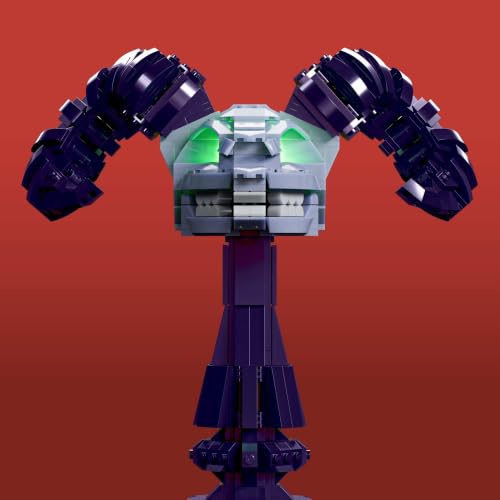 Mattel Brick Shop Masters of the Universe Kostur Havoc | 1098 elementów, świecący klocek, ruchoma szczęka, podstawka 2 w