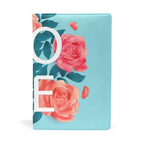 Fundas de libros A5 para libros de tapa blanda, diseño de flores, color azul, suministros educativos para la escuela, productos de oficina