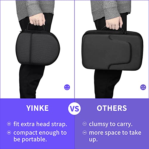 Fromsky Yinke For Oculus/Meta Quest 2/Pico 4 Case, Hard Travel Carrying Case All-In-One Storage, Compatible With Elite Strap Vr Headset And More Accessories (Black) #TOP4