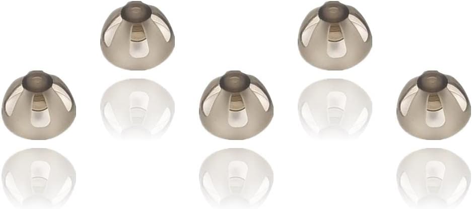Resound Sure Fit Hearing Aid Domes Smoky Gray Tips Ear Pieces Comfortable for Open Fit BTE Sound Amplifier PSAP Kit Invisible (Large)