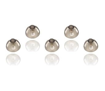 راحة بالتأكيد تناسب السمع Domes Smoky Gray Tips قطع الأذن مريحة للفتحة المفتوحة BTE Sound Amplifier PSAP Kit غير مرئية 10mm L x 5